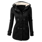 Outwear Mixed Cotton Horn Leather Buckle Jacket