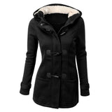 Outwear Mixed Cotton Horn Leather Buckle Jacket