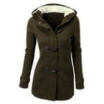 Outwear Mixed Cotton Horn Leather Buckle Jacket