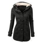 Outwear Mixed Cotton Horn Leather Buckle Jacket